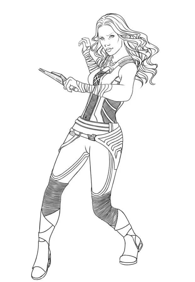 Printable Gamora coloring page