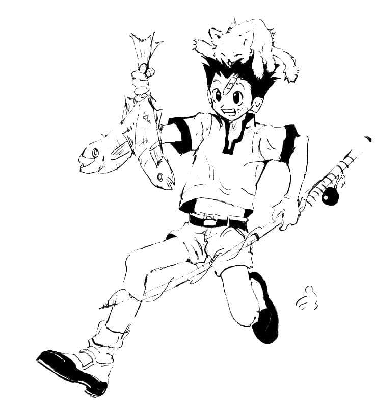 Printable Gon Freecss coloring page