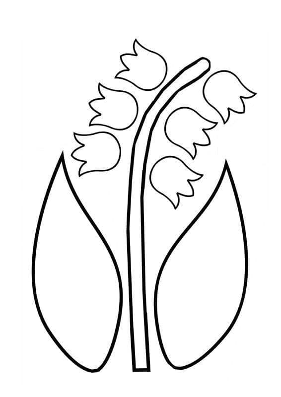 Printable Lily of the Valley coloring page