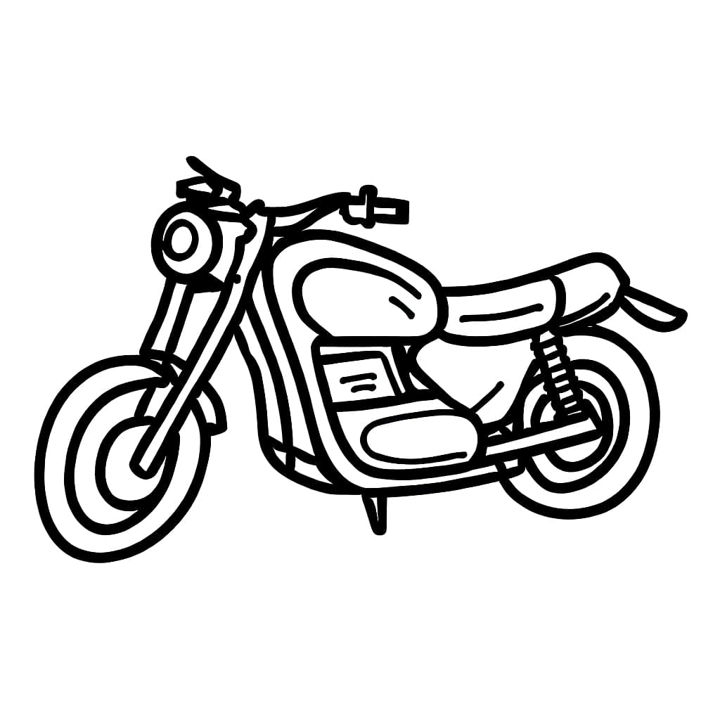 Printable Motorbike For Children coloring page