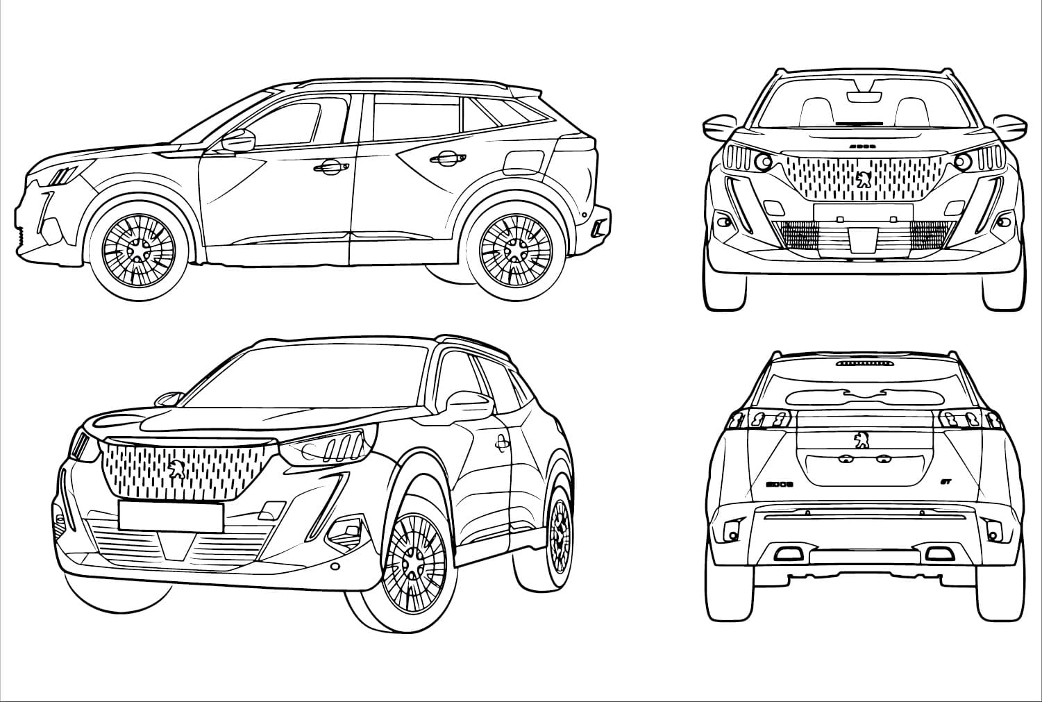 toyota corolla coloring pages
