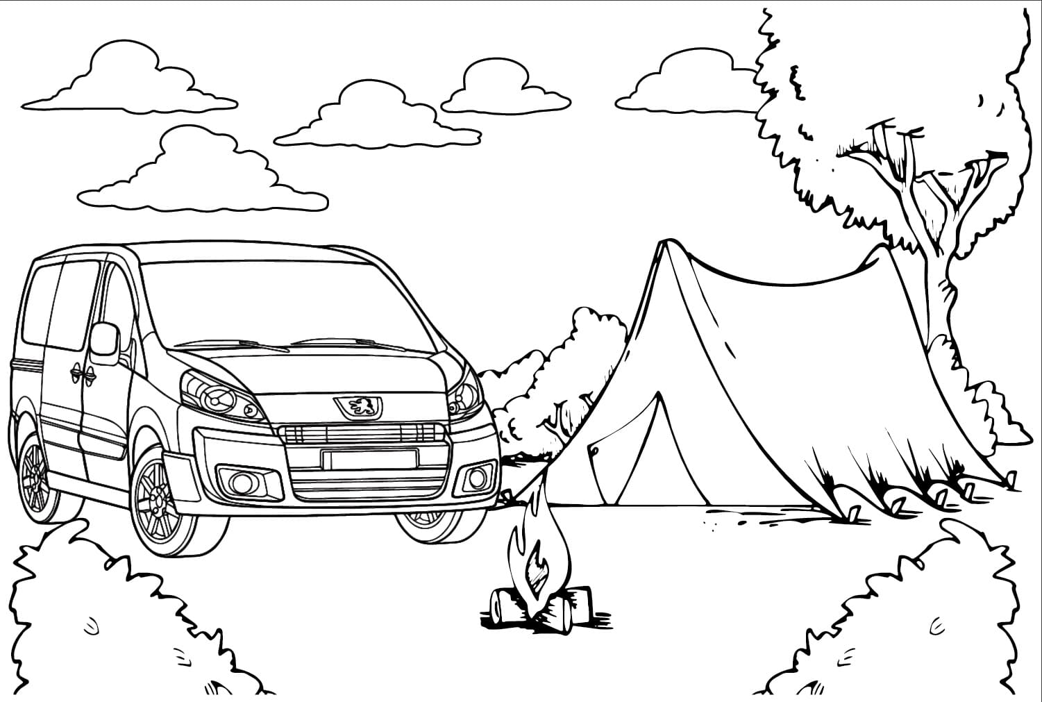 Printable Peugeot coloring page - Download, Print or Color Online for Free