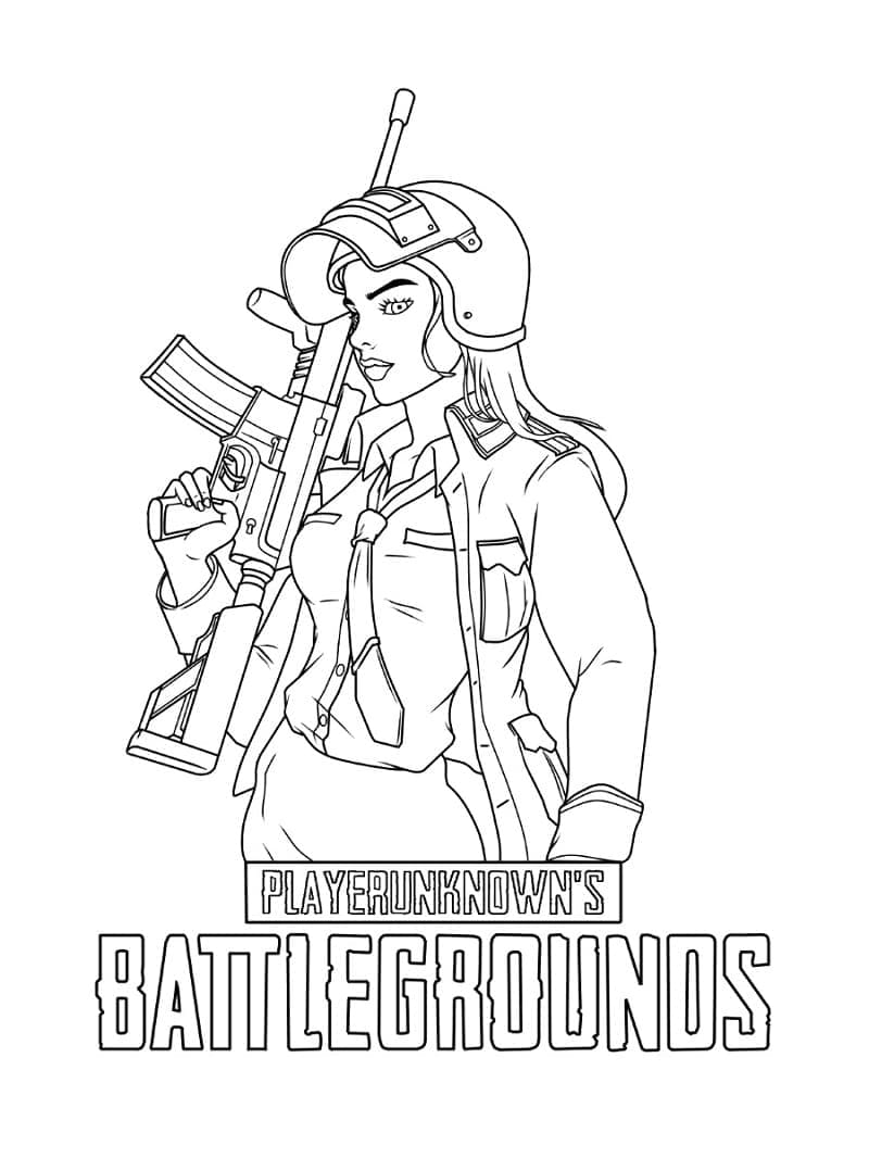 PUBG Free Printable coloring page