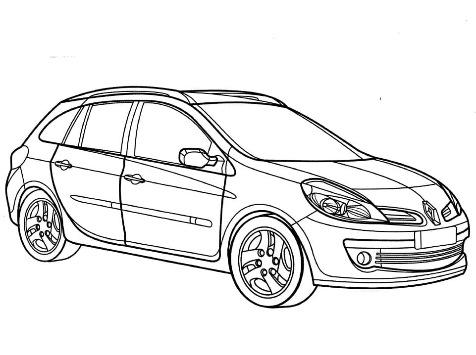 Renault Clio Estate coloring page