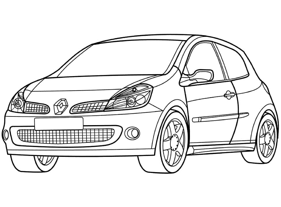 Renault Clio RS Sport Lux coloring page