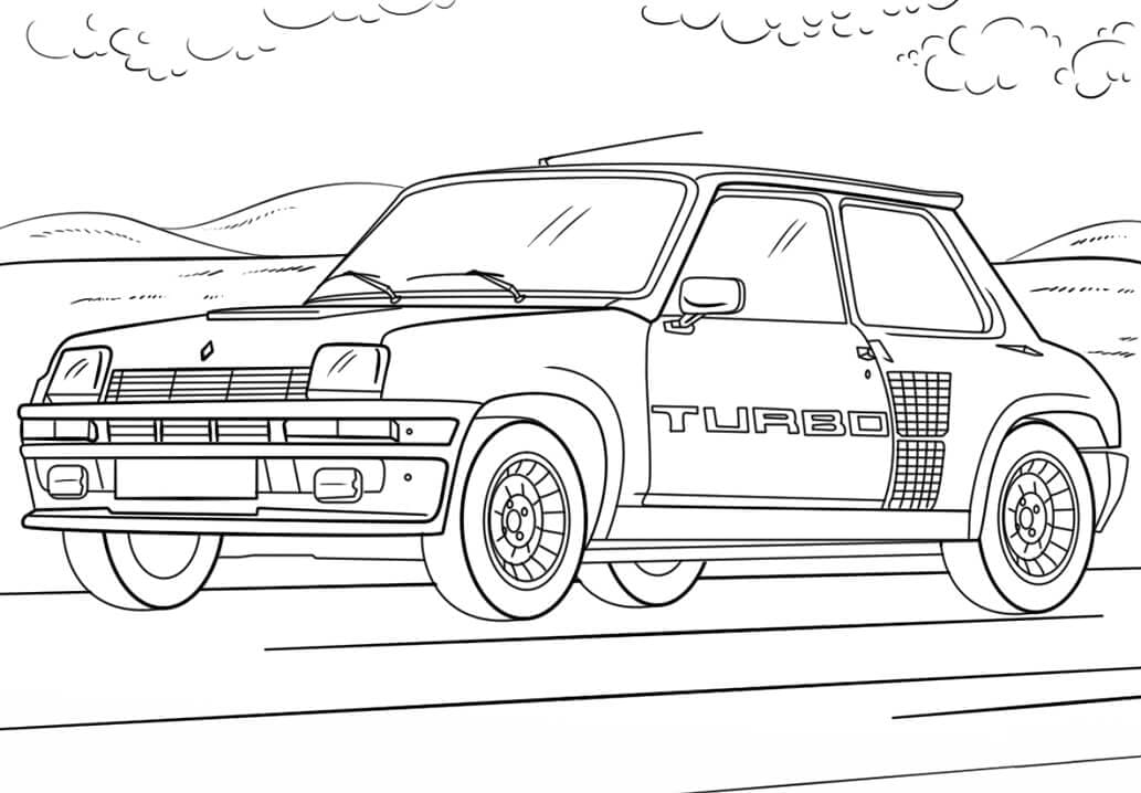 Renault Turbo coloring page