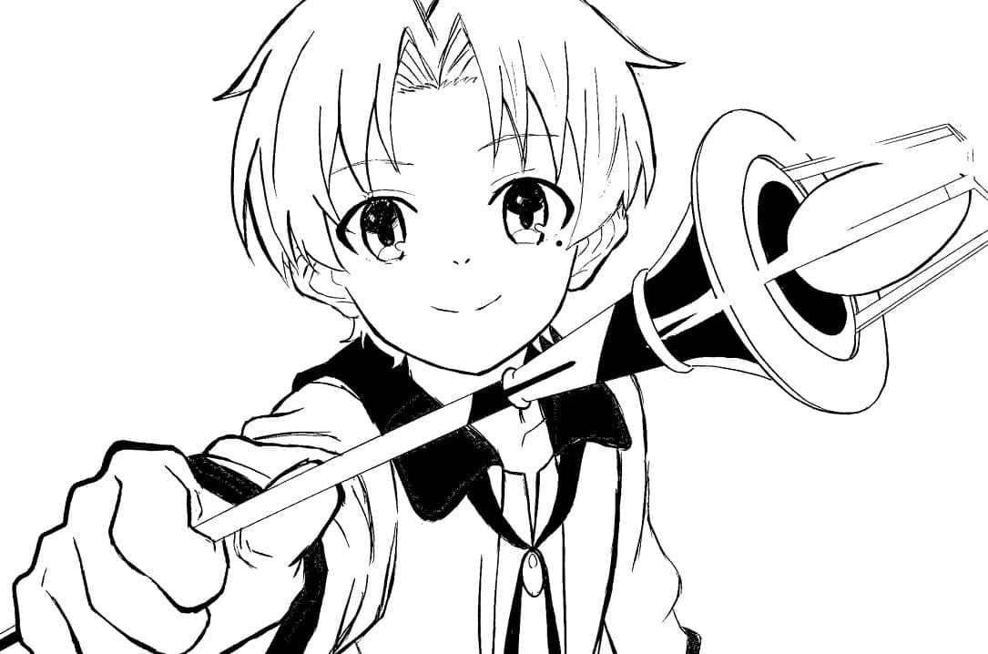 Rudeus from Mushoku Tensei coloring page