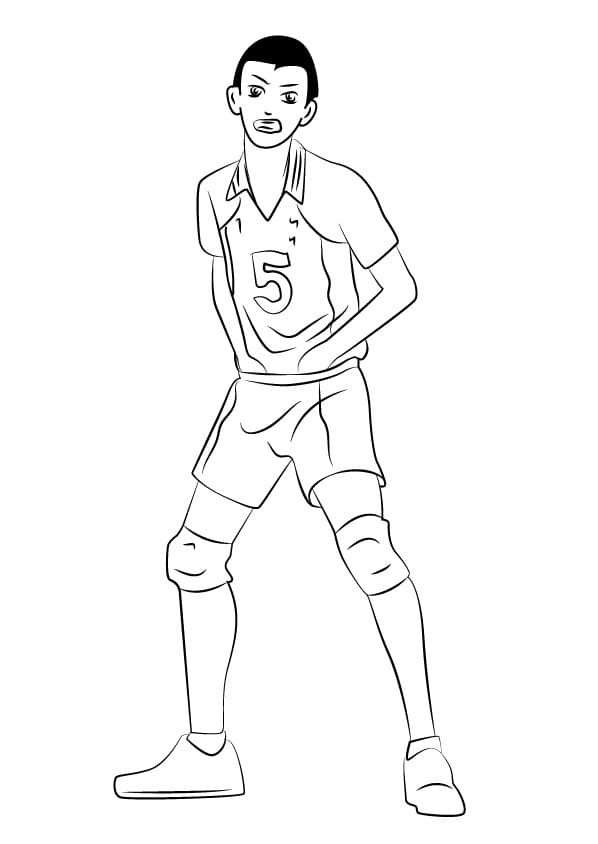 Ryunosuke Tanaka from Haikyuu coloring page