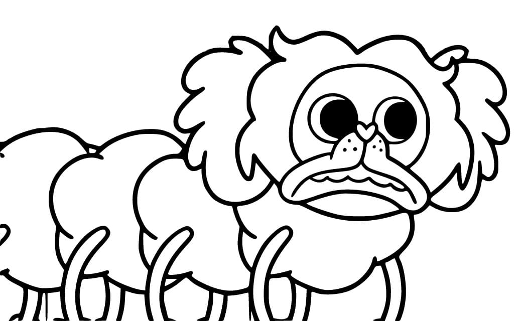 Sad PJ Pug-a-Pillar coloring page