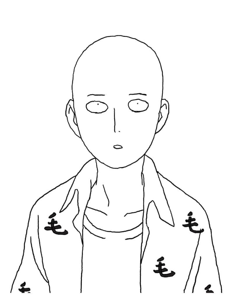 Saitama Printable coloring page - Download, Print or Color Online for Free