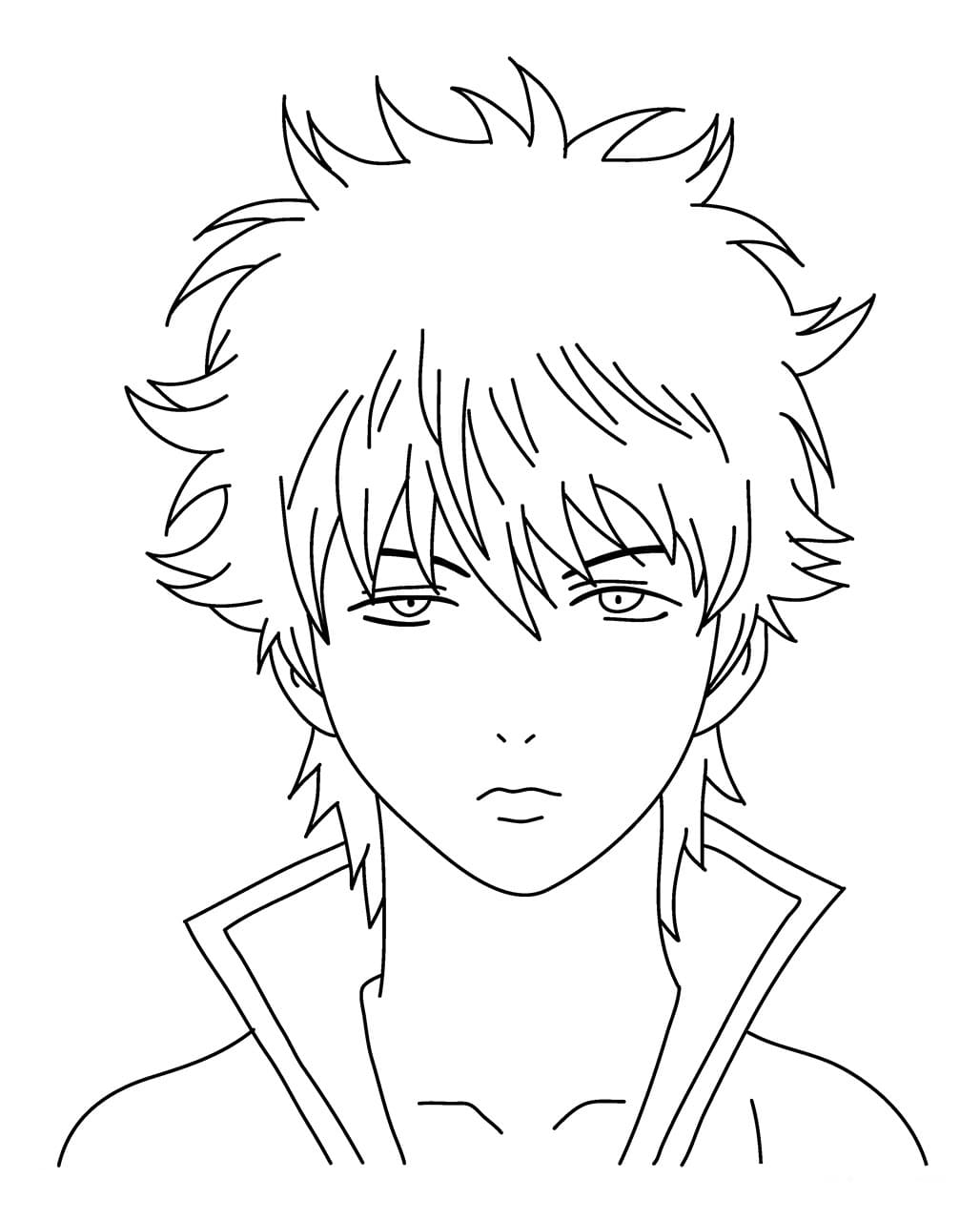 Sakata Gintoki in Gintama coloring page