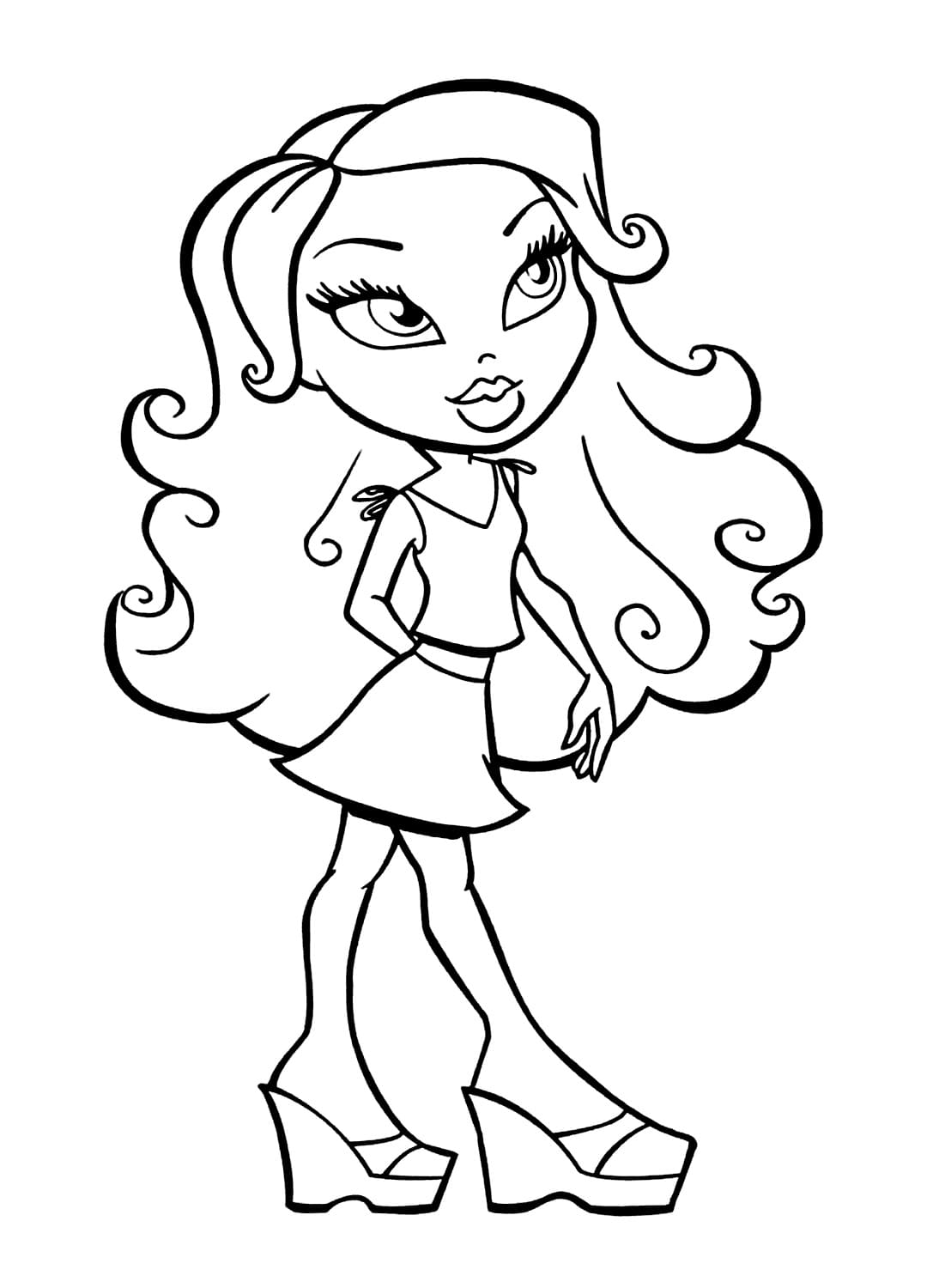 Sasha Bratz coloring page