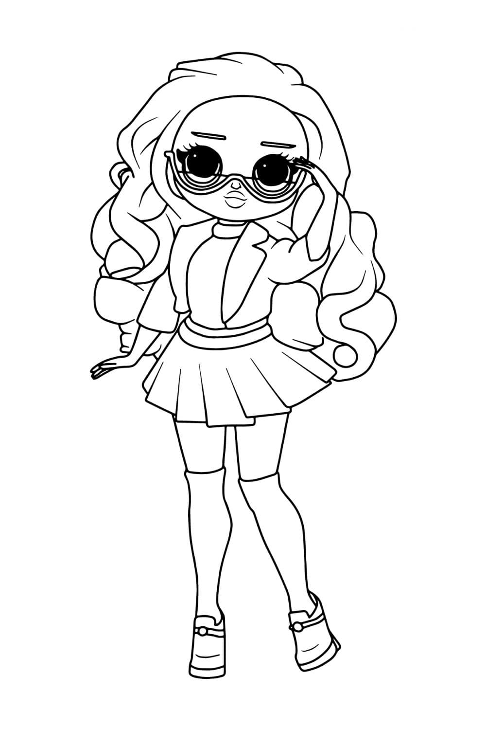 School Reporter LOL OMG coloring page