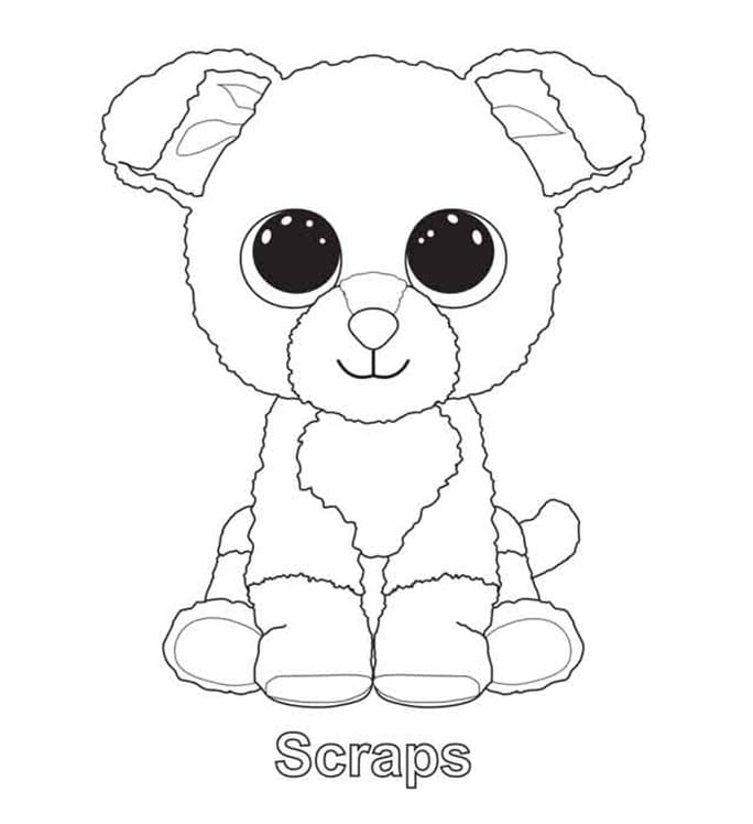 Scraps Dog Beanie Boo coloring page