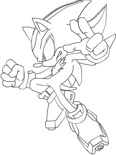 Shadow the Hedgehog For Free coloring page