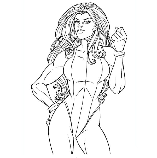 She Hulk from Marvel coloring page - Download, Print or Color Online ...