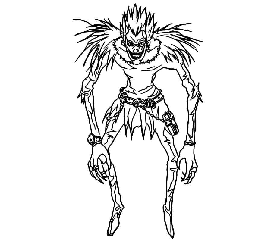Shinigami Ryuk fromDeath Note coloring page - Download, Print or Color ...
