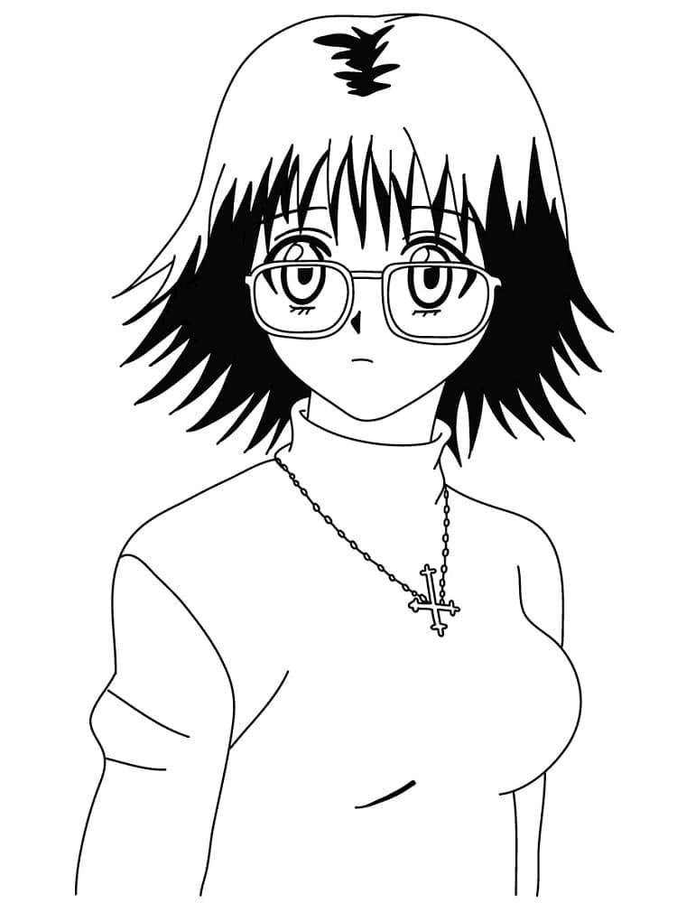 Shizuku Murasaki from Hunter x Hunter coloring page