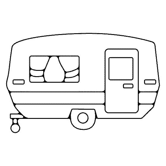 Simple Caravan coloring page - Download, Print or Color Online for Free