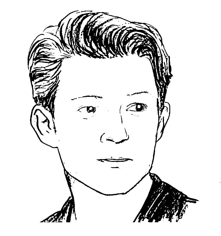 Spider-Man Tom Holland No Way Home coloring page