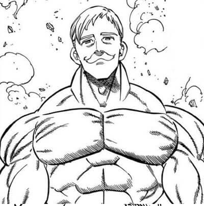 Strong Escanor coloring page