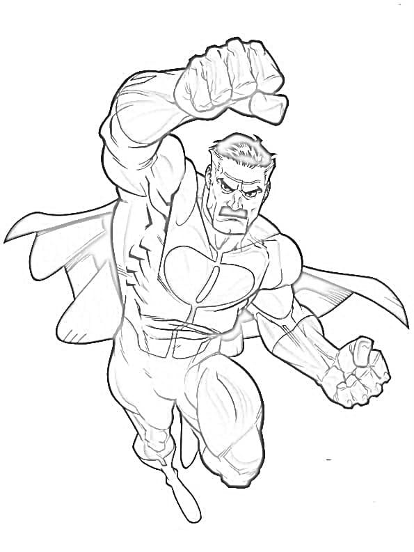 Strong Omni-man coloring page - Download, Print or Color Online for Free