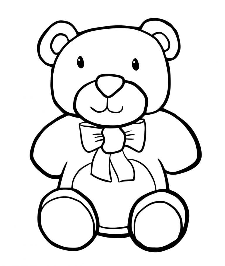 Stuffed Bear Toy coloring page