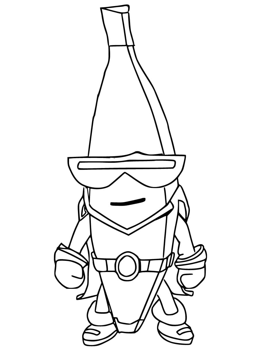 Stumble Guys Super Banana coloring page