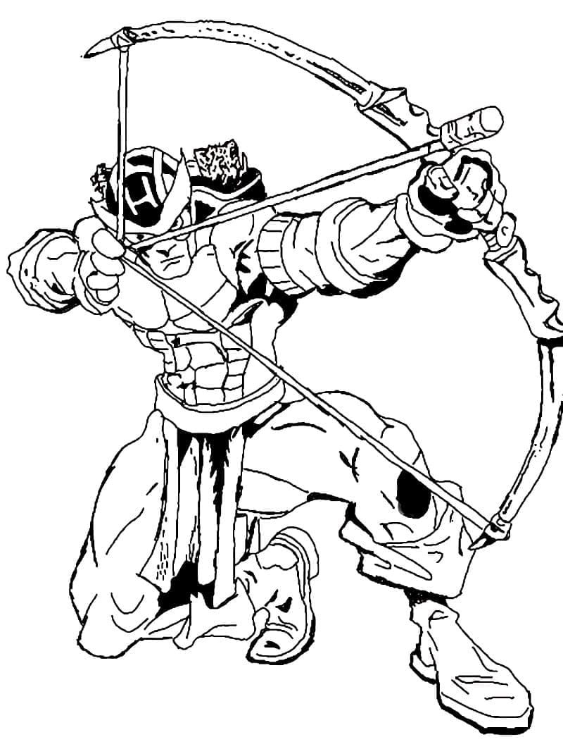 Superhero Hawkeye coloring page