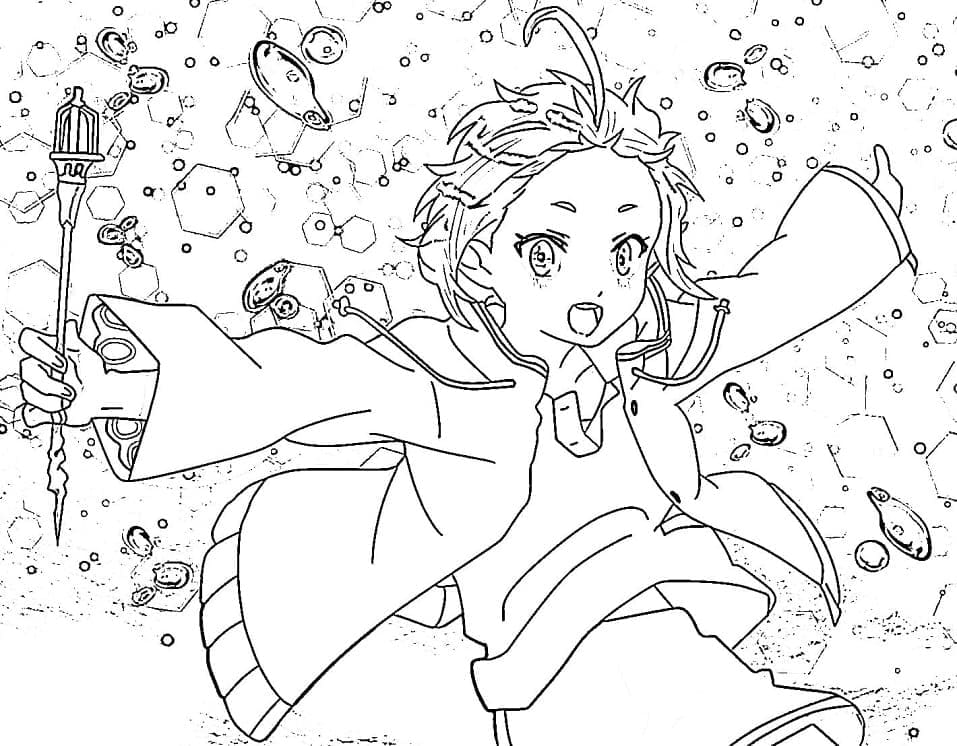 Sylphiette in Anime Mushoku Tensei coloring page