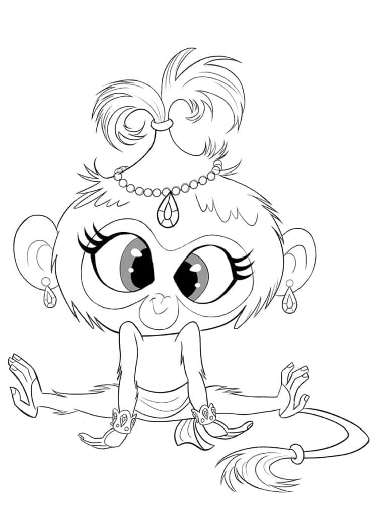 tala coloring pages for children shimmer and shine