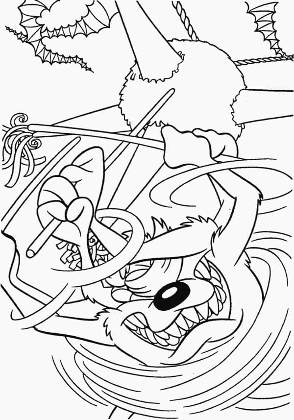 Tasmanian Devil coloring page