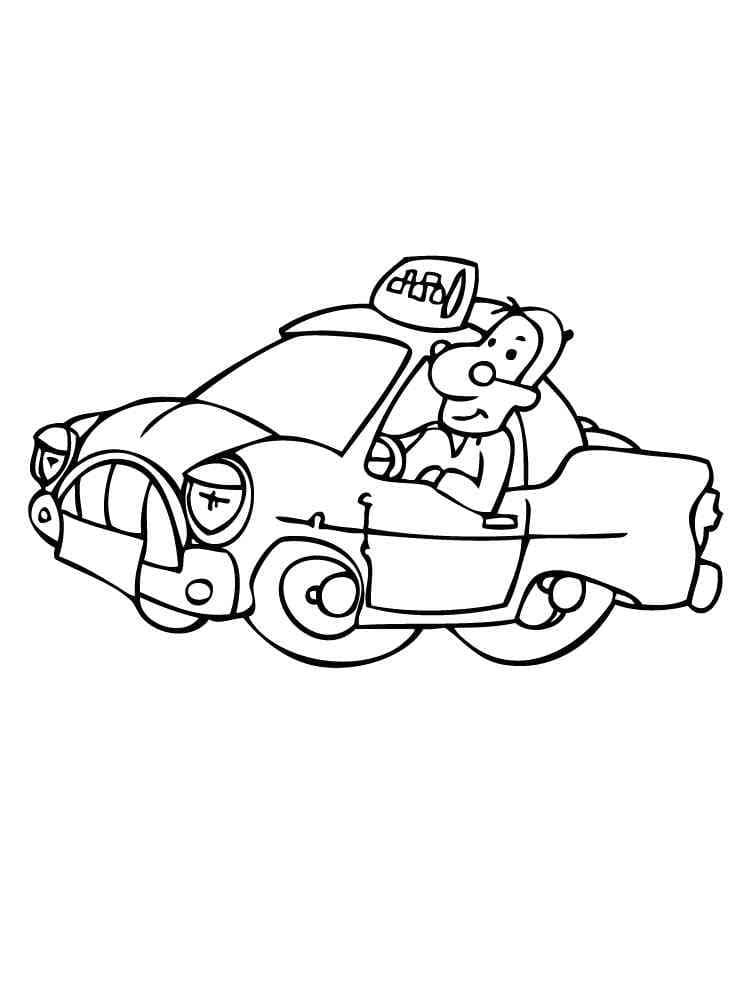 Taxi Image coloring page