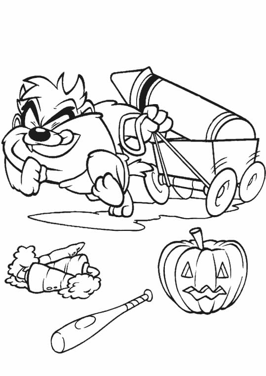 Taz Looney Tunes coloring page