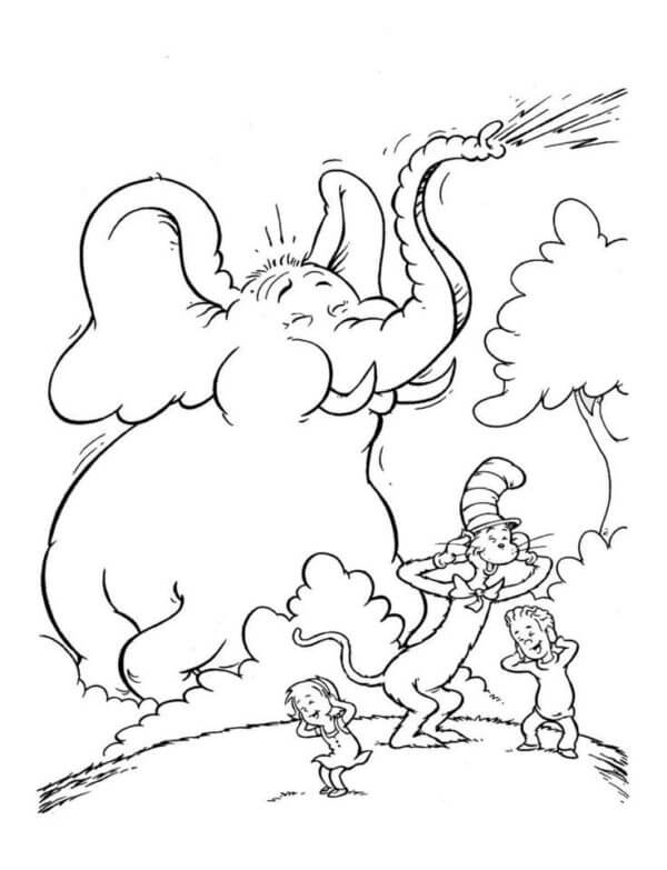 The Elephant Deafened Everyone With His Roar coloring page - Download ...