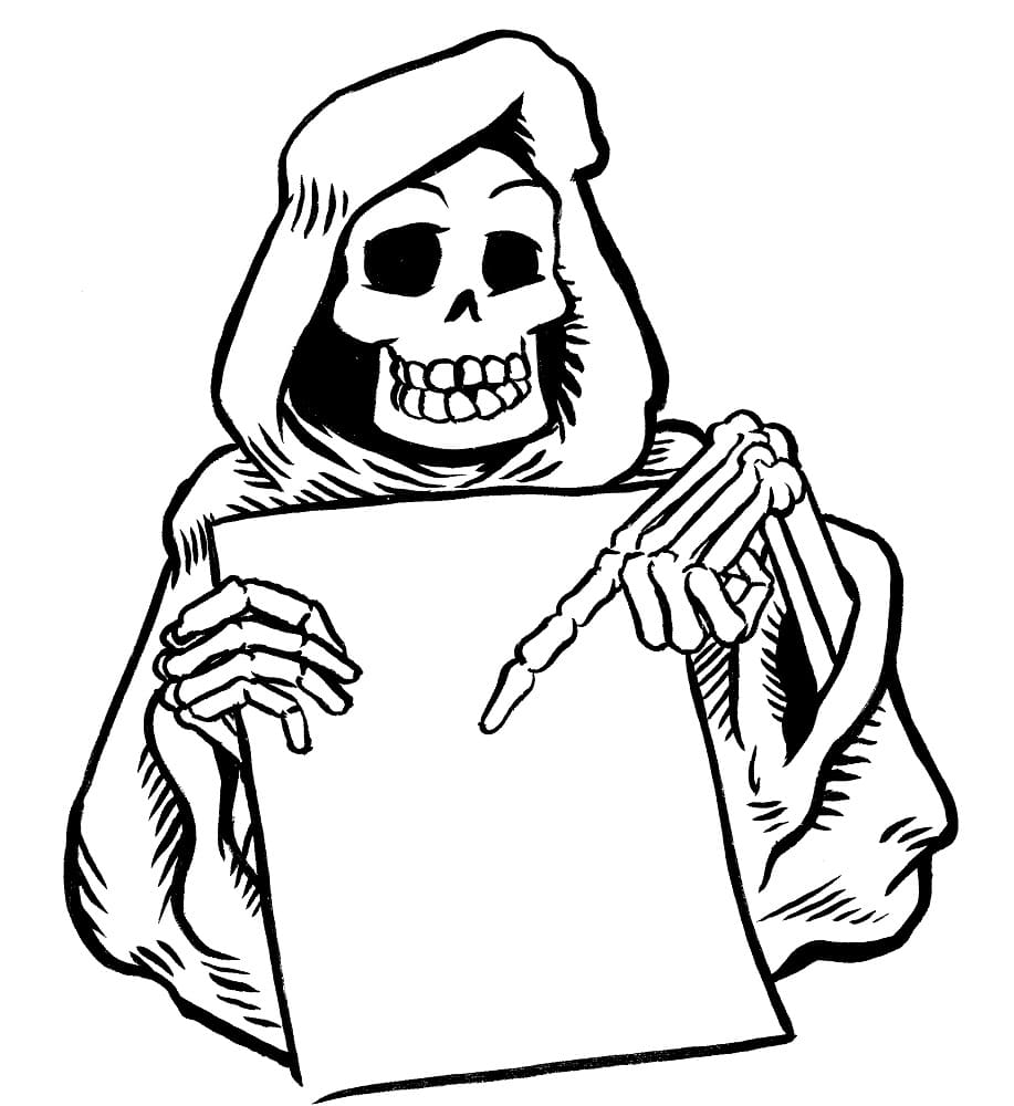 The Grim Reaper coloring page