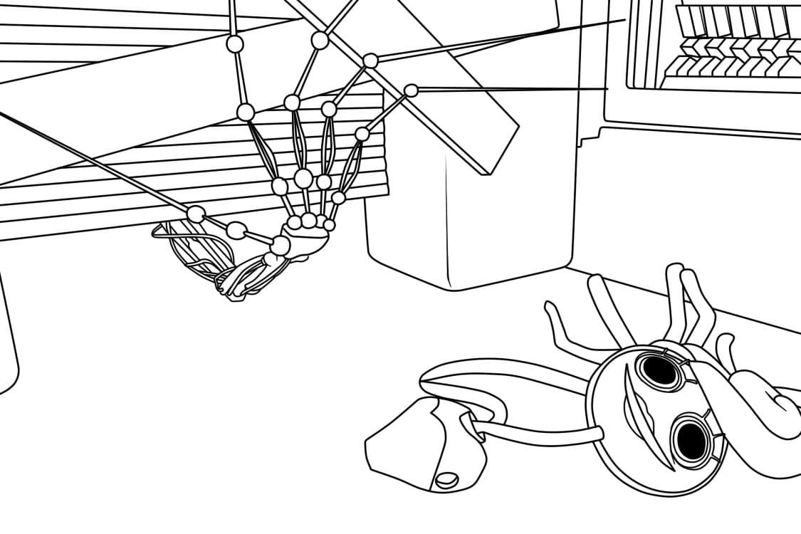 The Prototype Poppy Playtime coloring page