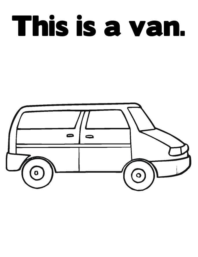 This is A Van coloring page