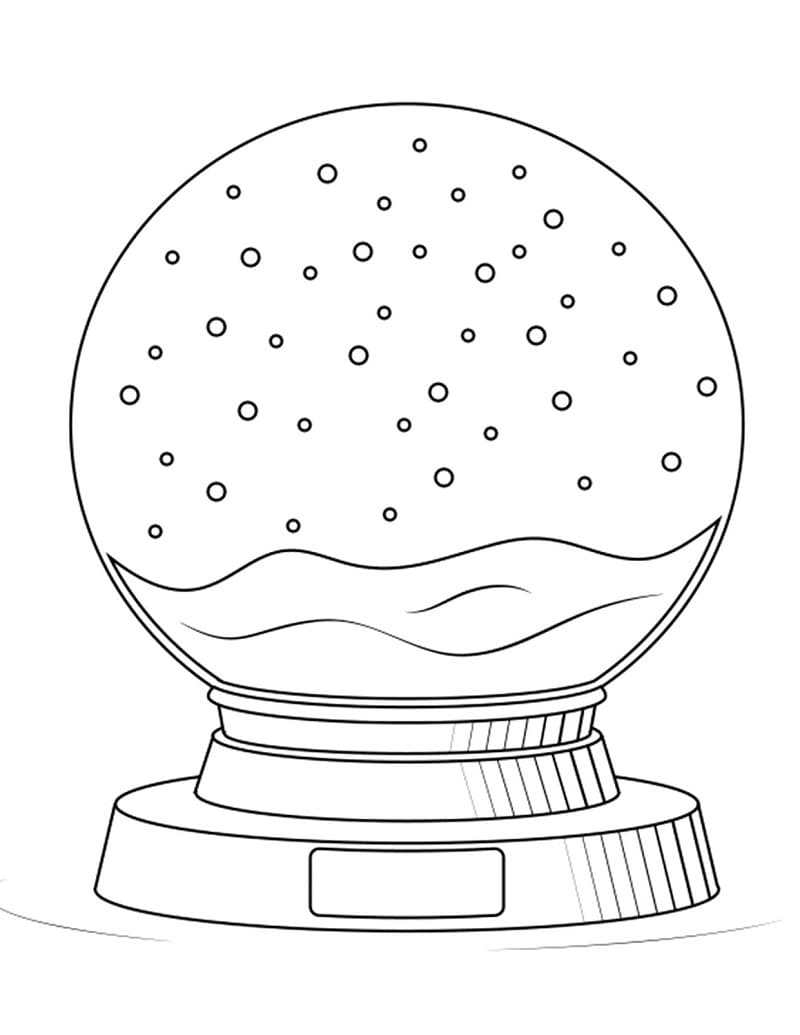 Toy Snow Globe coloring page