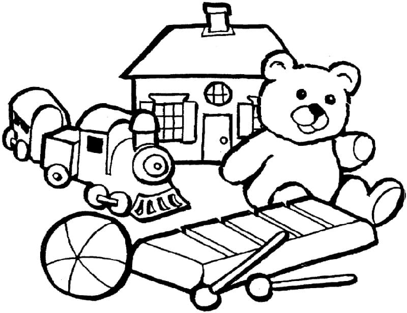 Toys Free Printable coloring page