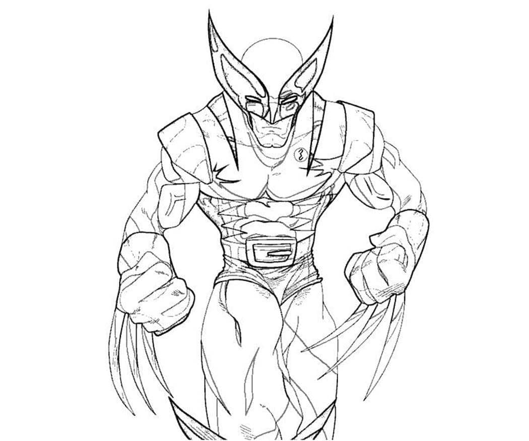 Very Cool Wolverine coloring page