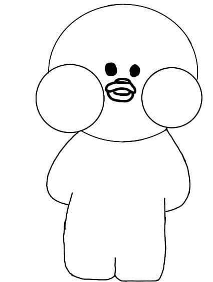 Very Simple Lalafanfan Duck coloring page