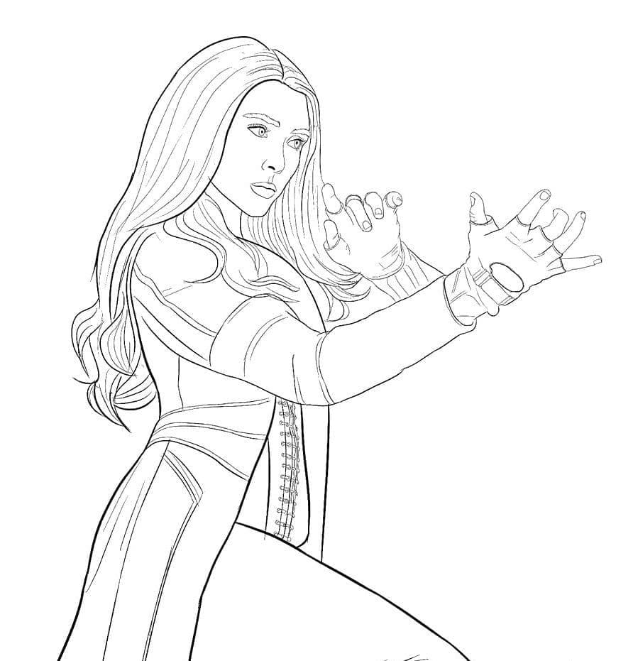 Wanda Maximoff coloring page