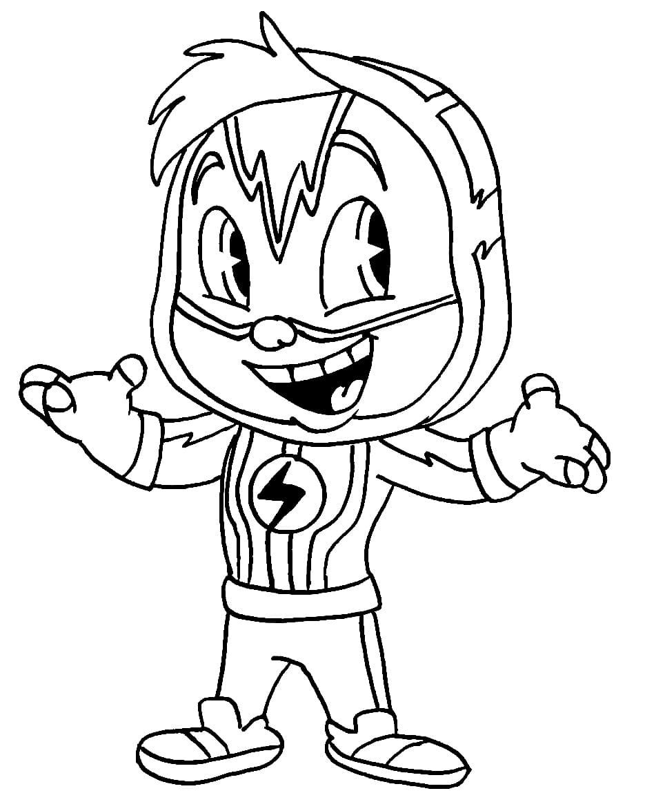 Watts from Action Pack coloring page