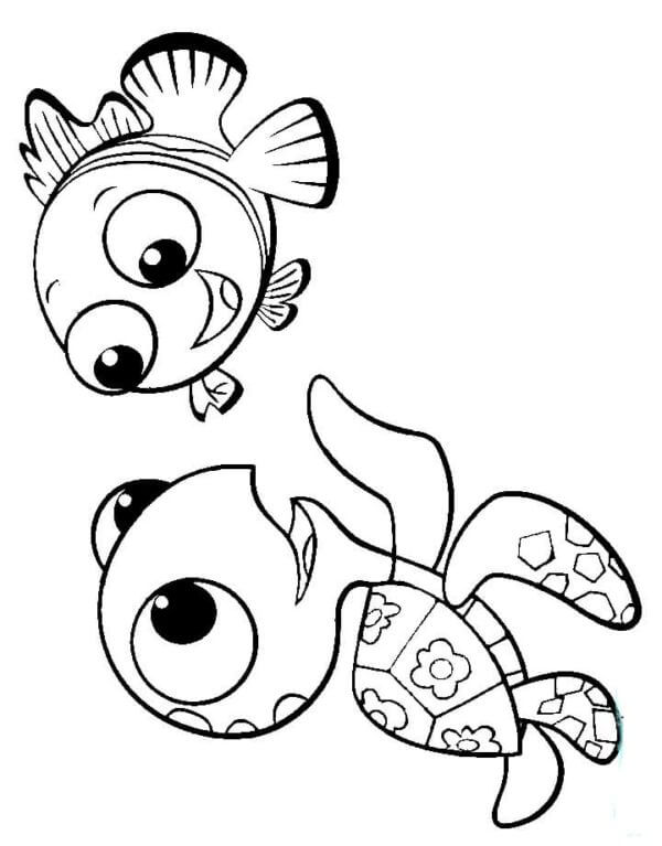 Whip And Nemo Romp In The Sea coloring page