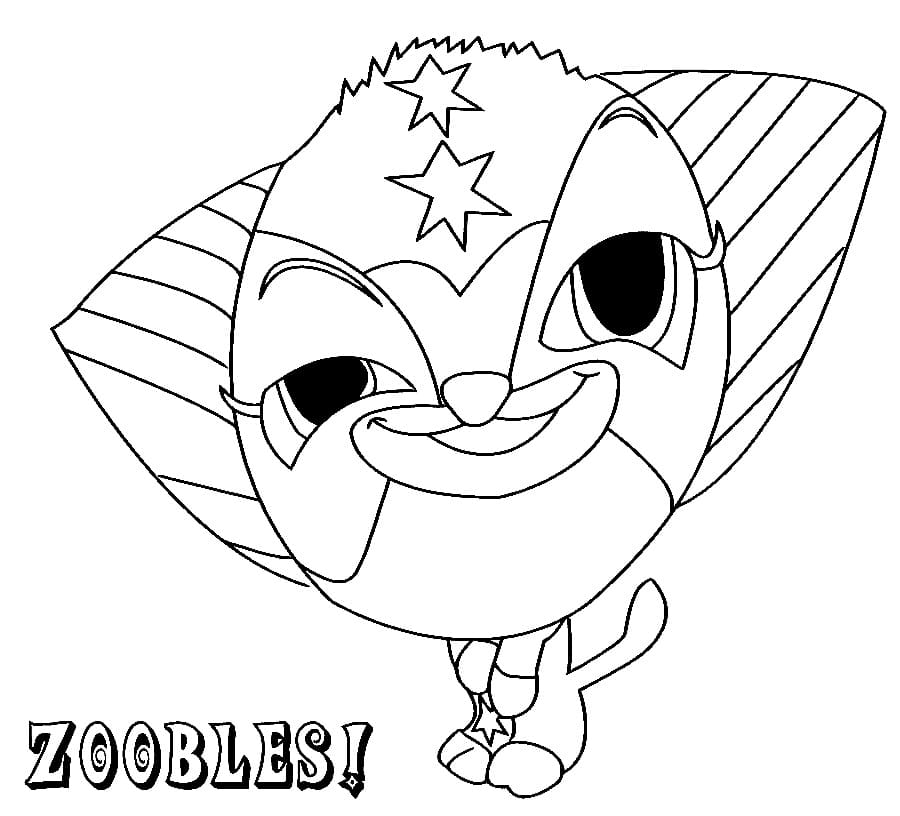 Whitepaw Zoobles coloring page