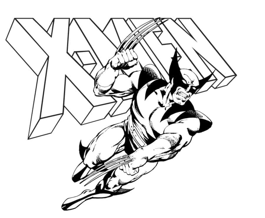 Wolverine for Children coloring page