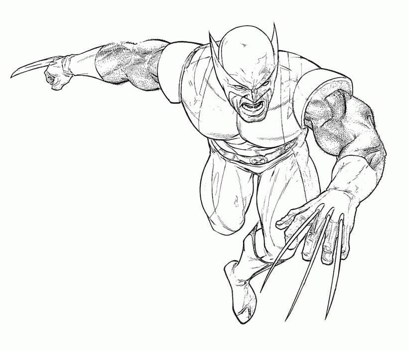 Wolverine Superhero coloring page