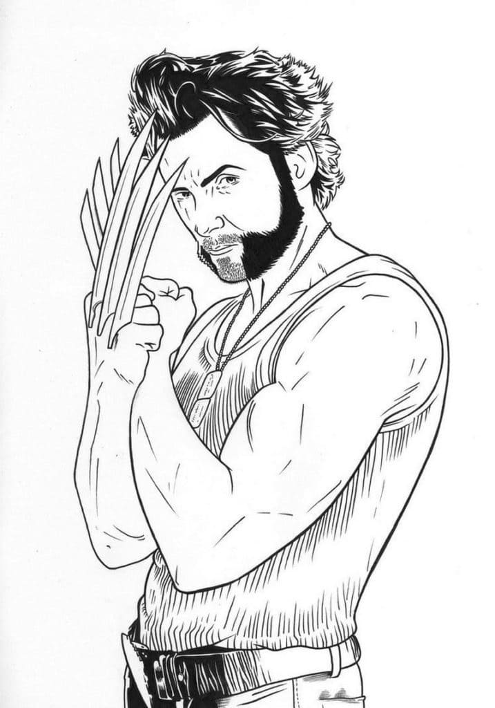 Wolverine with Claws coloring page - Download, Print or Color Online ...