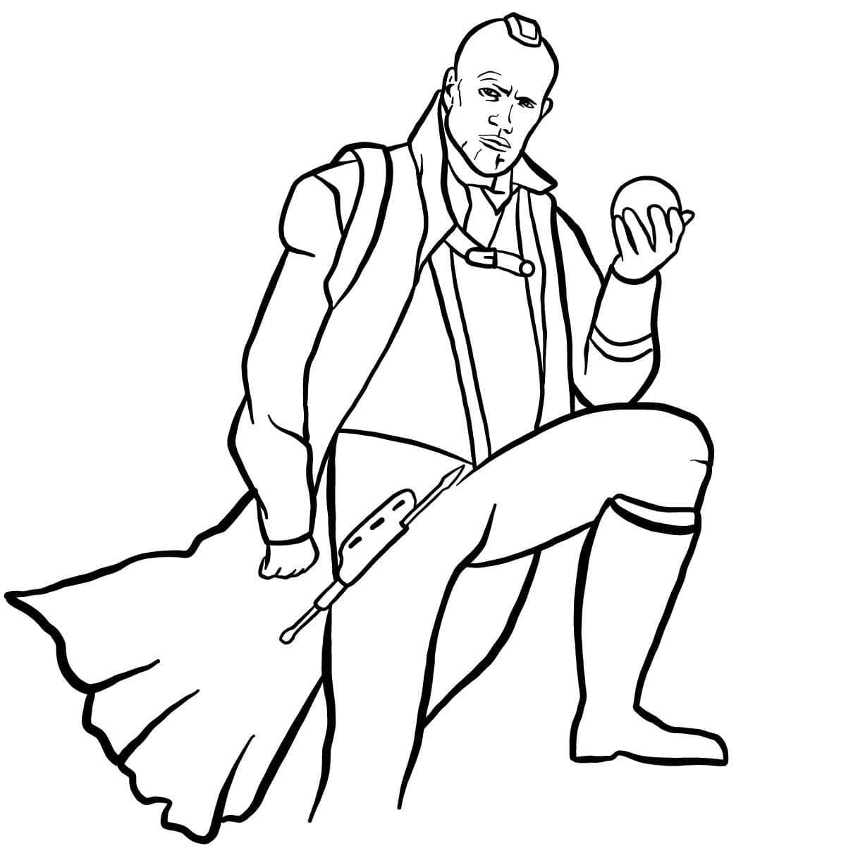 Yondu Udonta in Guardians Of The Galaxy coloring page